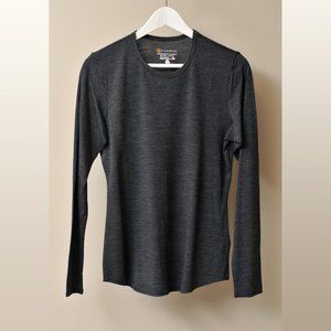 Cloudveil 100% Merino Wool Long Sleeve Baselayer Shirt Woman's M Grey